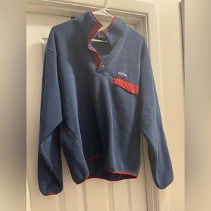 Mens blue and red Patagonia pullover
